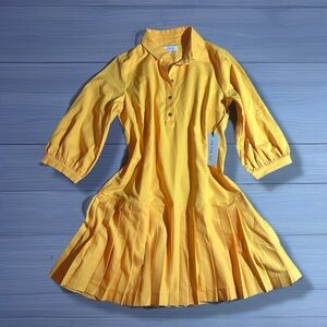 Yellow pleated golf dress size small